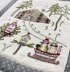 Un Chat Dans L'Aiguille Christmas Log Cabin Printed Embroidery Kit