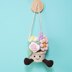 Smiling Colorful Flower Basket Car Hanging