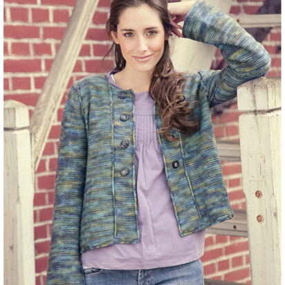 Normandy Jacket in Manos del Uruguay Silk Blend Space-Dyed - 2010H