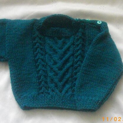 Eimar cable-front baby and toddler sweater