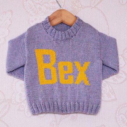 Intarsia - Bex Moniker Chart - Childrens Sweater