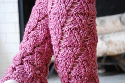 Hot Topic Pink Pom Cable Knit Leg Warmers