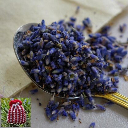 Textured Tweed Lavender Bag Knitting Pattern - Free Knitting Pattern.