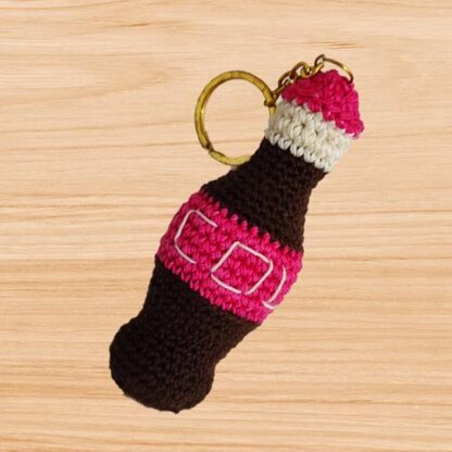 Crochet amigurumi coca cola keychain