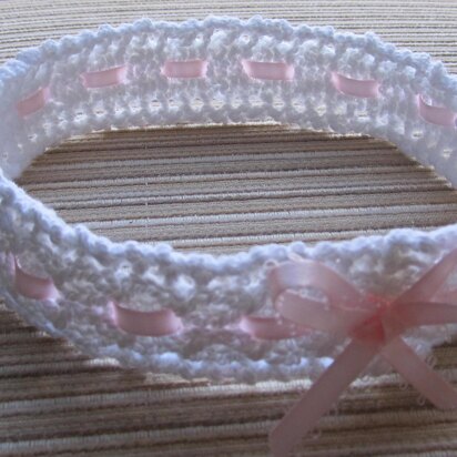 Mock Cables and Lace Baby Headband