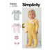 Simplicity Infants' Knit Gathered Gown & Jumpsuit S9283 - Paper Pattern, Size A (XS-S-M-L-XL)
