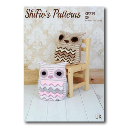 239 Owl Cushion Knitting Pattern #239