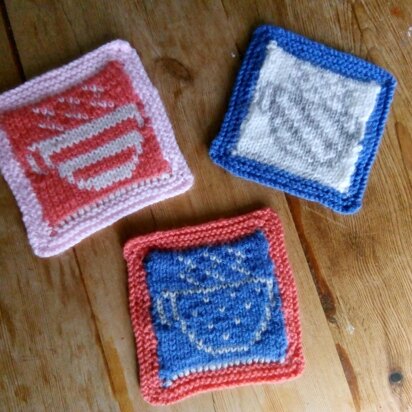 Tea time reversible coasters