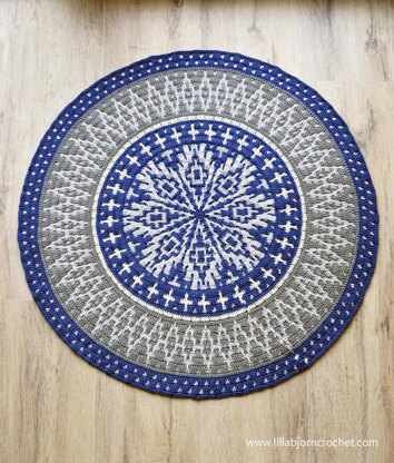 Ocean Time Mandala Rug