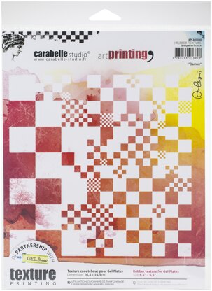 Carabelle Studio Art Printing Square Rubber Texture Plate - Checkerboard