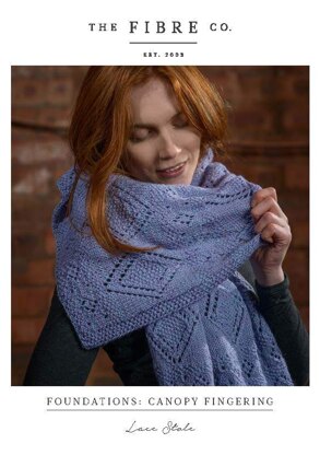 Lace Stole in The Fibre Co. Canopy Fingering - Downloadable PDF