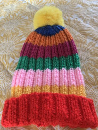 Rainbow Rib Hat 