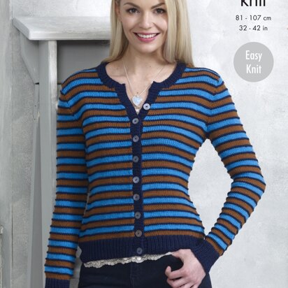 Sweater & Cardigan in King Cole Luxury Merino DK  - 5243 - Downloadable PDF