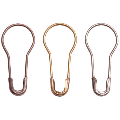 Advantus Idea-Ology Metal Loop Pins 1" 24/Pkg - Antique Nickel, Brass & Copper