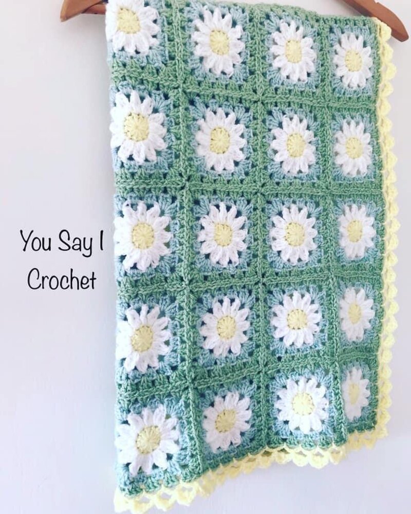 Textured Crochet Stitch Blanket: The Oceanside Throw - Daisy