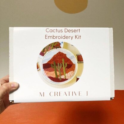 M Creative J Cactus Desert Landscape DIY Embroidery Kit