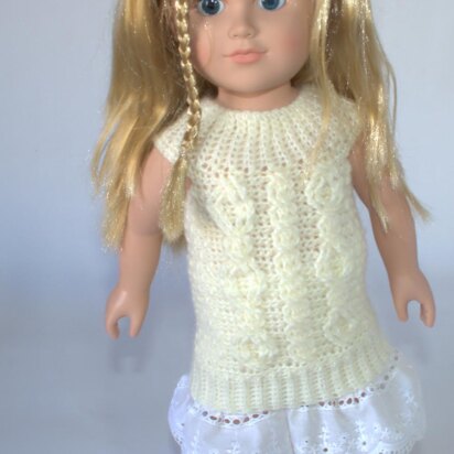 Cobblestones and Cables Sweater Dress for 18" Doll