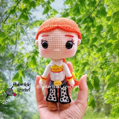 Jessie Amigurumi Crochet Pattern – Cowgirl Doll Inspired by Toy Story (PDF)