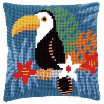 Vervaco Cross Stitch Kit: Cushion: Toucan - 40 x 40cm