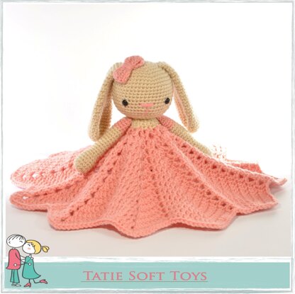 Crochet Lovey Pattern Blanket Cute Bunny With A Bow Security Blanket Crochet Lovey Blanket Toy Blankie Baby Blanket Toy Crochet Comforter Snuggle Pattern