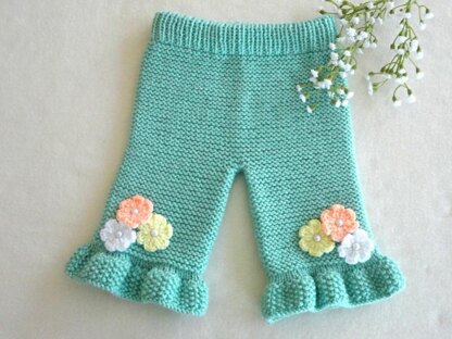 Knitting PATTERN Baby Girl Pants Caroline