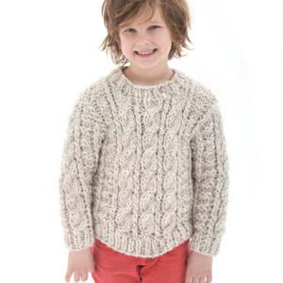 Inishturk Pullover in Lion Brand Wool-Ease Thick & Quick - L40175
