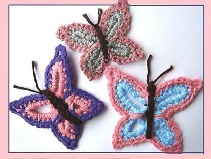 Easy Butterfly Applique | Crochet Pattern by Ashton11