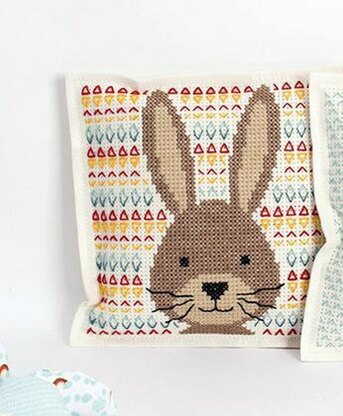 Rico Hare Cushion Cross Stitch Kit - 42cm x 42cm