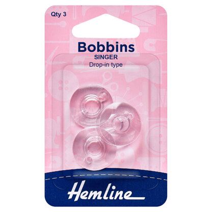 Hemline Plastic Bobbin: Singer/Class 66k