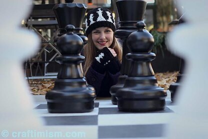 Chess Fingerless Mitts