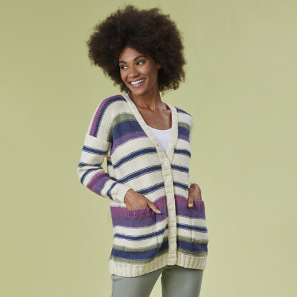 Cape May Cardigan - Knitting Pattern for Women in Tahki Yarns Classic Superwash by Tahki Yarns