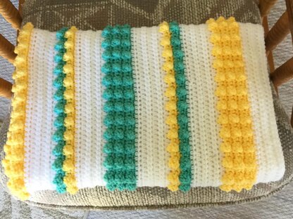 Bobbles and Stripes Baby Blanket