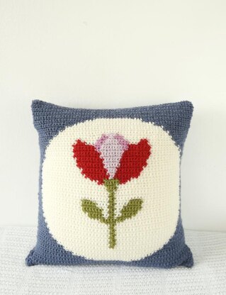 Retro Tulip Cushion
