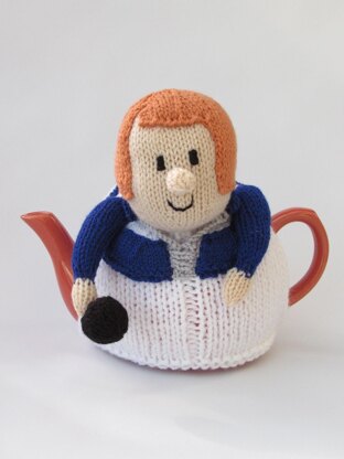 Lawn bowls lady tea cosy