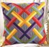 Vervaco Colourful Diagonals Long Stitch Cushion Front - 40 x 40cm