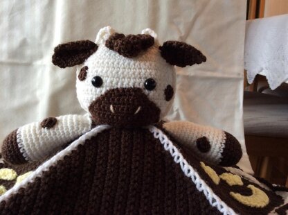 Baby Cow Lovey Blanket