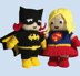 Superhero - supergirl and batwoman soft toys