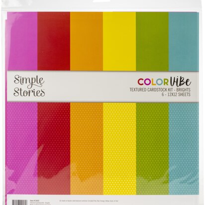 Simple Stories Color Vibe Double-Sided Paper Pack 6/Pkg - Brights