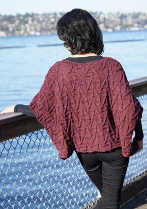 Dartmouth Poncho in Cascade Yarns 220 Superwash Merino - W744 - Downloadable PDF