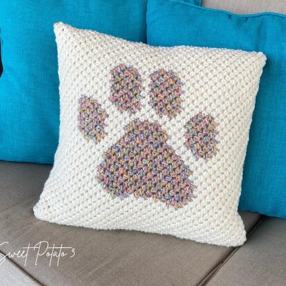 Paw Print Pillow Cover