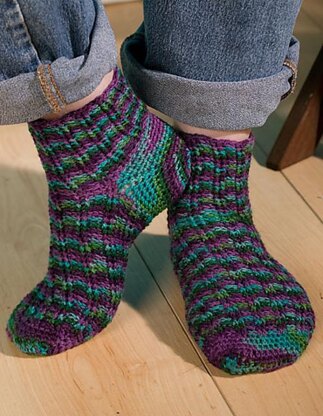 Fantasy Fair Isle Crochet Socks