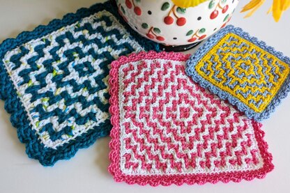 Bullseye Woven Hot Pad & Coaster