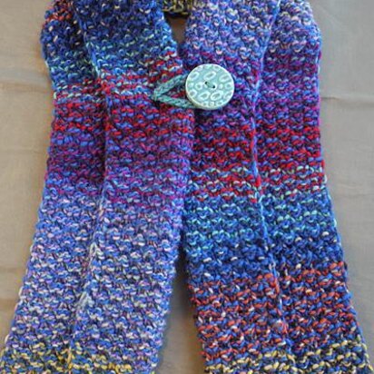 Big Button Neck Warmer - knitting pattern
