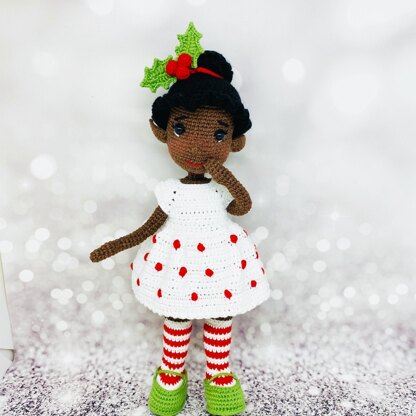 Christmas elf, crochet doll, amigurumi doll, Ella