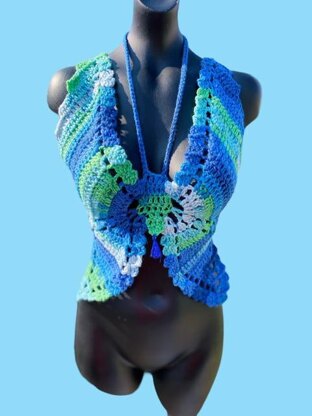 Butterfly Crochet Top
