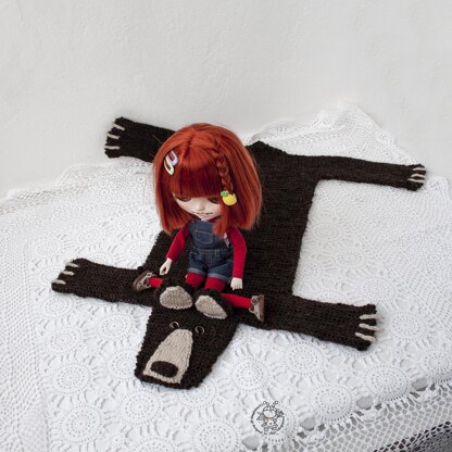 Bear rug (mat) for doll