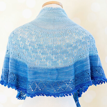 Lesedi Semi-Circular Shawl in SweetGeorgia Party of Five 2016 Gradient Mini-Skein Set - Downloadable PDF