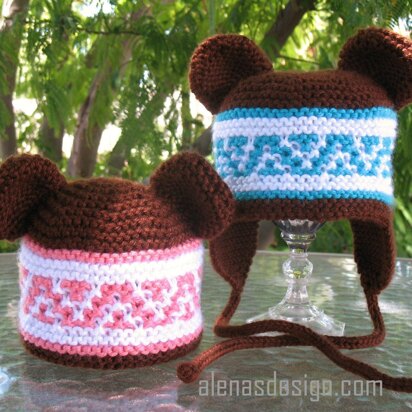 Beanie & Ear Flap Hats with Bear Ears