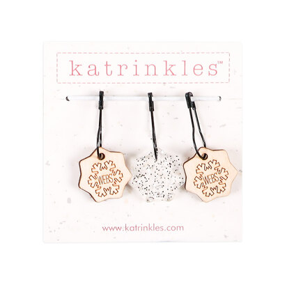 Katrinkles Wooden & Acrylic Stitch Markers (Set of 3)