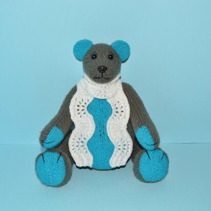 Joey The Teddy Bear With Scarf - knitting pattern